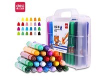 得力24色水溶性油画棒套装,满1元9折仅17.91元!