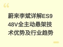 蔚来李斌详解ES9 48V全主动悬架技术优势及行业趋势