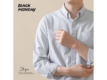 BLACKMONDAY纯棉免烫男衬衣79.2元