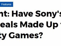 索尼第三方交易能否弥补第一方游戏短板