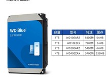 天猫精选西部数据4T蓝盘优惠价439元