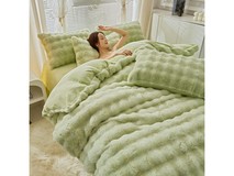 途波列獭兔毛绒四件套119元