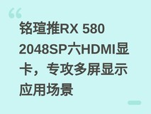 铭瑄推RX 580 2048SP六HDMI显卡,专攻多屏显示应用场景