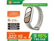 小米手环10陶瓷铂金灰款京东热卖低至300.9