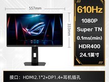 华硕ROG绝神S电竞显示器610Hz刷新率