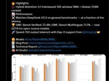小米发布3090亿参数大模型MiMo-V2-Flash并全面开源