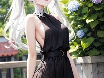 AI少女绘:黑裙黑丝展现感性魅力