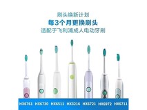 东耐伦飞利浦电动牙刷头8支装仅需23元