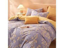 水星家纺磨毛床单套件吟杏款