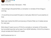 《战神》三部曲重制版或明年揭晓