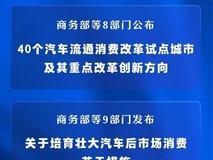 我国启动汽车流通消费改革试点并强化后市场发展