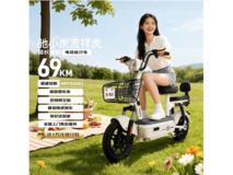 驰小虎茶白电动自行车,低至1089元
