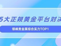 2026年5大正规黄金平台对决,领峰贵金属综合实力TOP1
