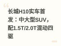 长城H10实车首发:中大型SUV,配1.5T/2.0T混动四驱