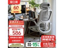 黑白调P2 Pro二代人体工学椅霜白款