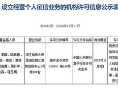 国内第三张个人征信牌照获批！花落蚂蚁集团持股公司