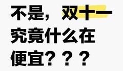 薅羊毛必须看 国补vs平台优惠 今年双11到底该怎么买！