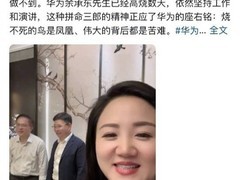 余承东带病演讲获赞誉