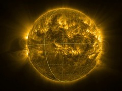 “太阳轨道飞行器首次拍摄太阳两极清晰图像”