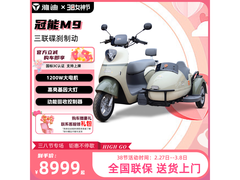 雅迪冠能M9高巡航1200W电动三轮车京东特惠8999元