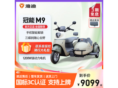 雅迪冠能M9高巡航1200W电动三轮车京东优惠价9099元