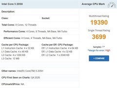 英特尔酷睿5 205H提前曝光：多核性能提升15.7%，频率达4.8GHz