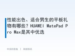 性能出色、适合男生的平板礼物有哪些？HUAWEI MatePad Pro Max是其中优选