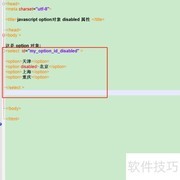 option对象disabled属性用法解析