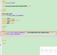 option对象disabled属性用法解析