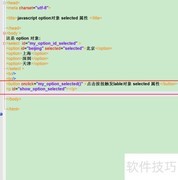 option对象selected属性用法解析