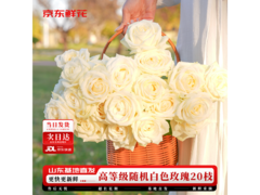 京东自营白玫瑰20枝30.9元