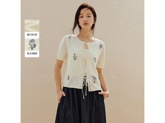 茵曼法式刺绣开衫京东满1元享5折