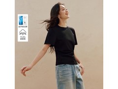 茵曼凉感索罗纳收腰T恤5折仅79.5元