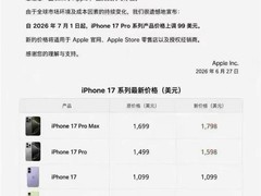 苹果多款硬件涨价15%—20%，iPhone 17 Pro Max成抢购热点