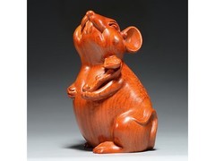 LISM花梨木雕老鼠摆件13.6元