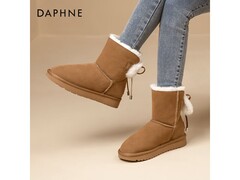 达芙妮厚底雪地靴148元