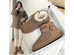 达芙妮女士厚底短款雪地靴低至123元