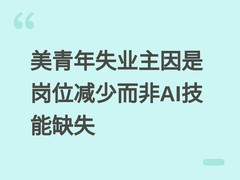 美青年失业主因是岗位减少而非AI技能缺失