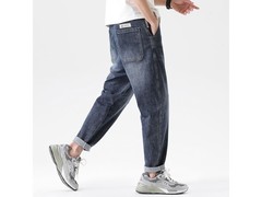 布衣传说男士春季磨白牛仔裤低至67.88元