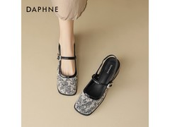 达芙妮夏季复古刺绣女鞋低价促销