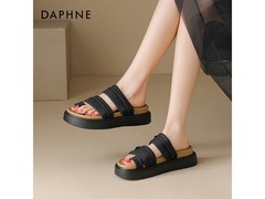 达芙妮平跟厚底凉拖鞋女