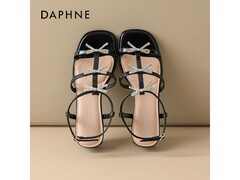 达芙妮蝴蝶结凉鞋，到手低至71.97元