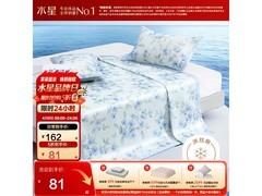 水星家纺A类可水洗冰丝凉席二件套5折