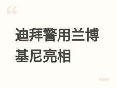 迪拜警方启用兰博基尼Temerario混动超跑，打造形象化旅游警务新范式