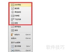 PDF插入表单控件方法