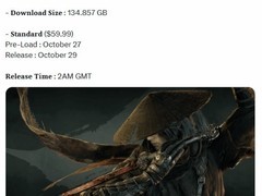 影之刃零PS5版安装包达134.86GB，预下载10月27日开启