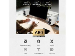 漫步者A60哑光白Hi-Fi音箱限时特惠