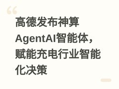高德发布神算AgentAI智能体，赋能充电行业智能化决策