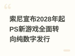 索尼宣布2028年起PS新游戏全面转向纯数字发行
