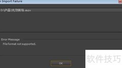 Premiere Pro CS导入MOV视频教程